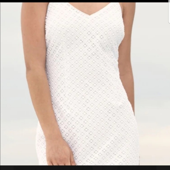 White House Black Market White Eyelet Lace Dress ♥ - Picture 5 of 9